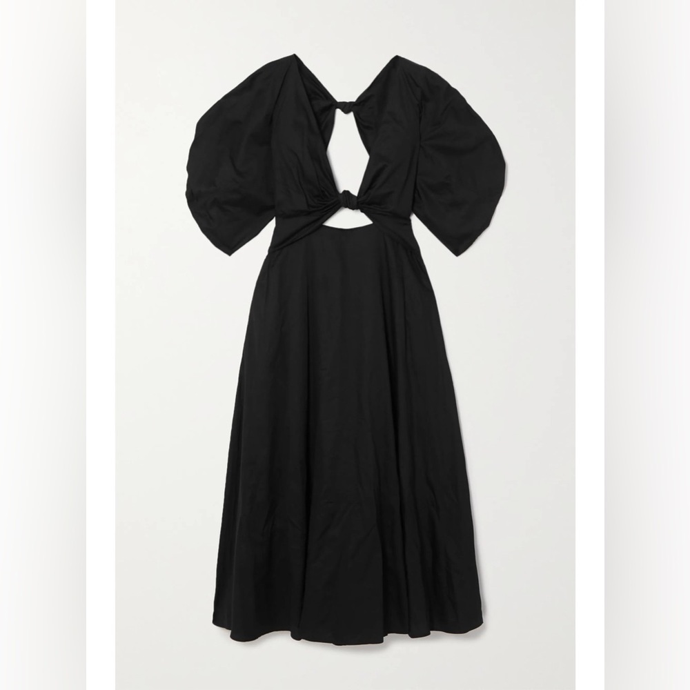 Mara Hoffman Leila Black Knotted Cutout Maxi Dress Size 6